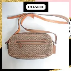【美品】COACH ミニシグネチャーショルダーバッグ