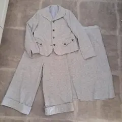 3点セット　セットアップ　ジャケット　パンツ　スカート　レトロ　中古
