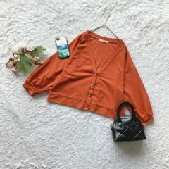 カーディガン Vネック L ゆったり ワッフル生地 体型カバー 羽織 万能 長袖