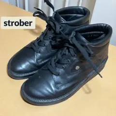 Strober ストロバー 本革 コンフォート ブーツ ブラック 3 1/2