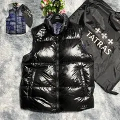 美品　TATRAS タトラス リバーシブル ダウンベスト ペイズリー柄　L