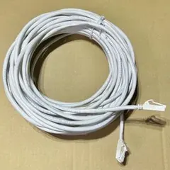 【送料込 中古】LANケーブル elecom CAT.6 ホワイト 20m