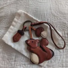 レザーチャーム キーホルダー