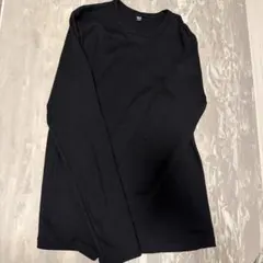 UNIQLO ブラック ソフトリブT 長袖
