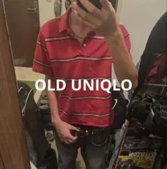 希少 OLD UNIQLO ストライプ ボーダー ポロシャツ SWAG 短丈