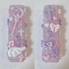 iQOSケースデコ イルマiワン ピンク×紫 埋めつくし