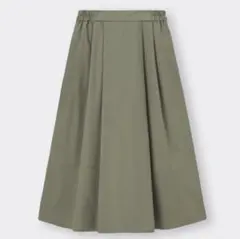 【美品】GUスカート/カーキ