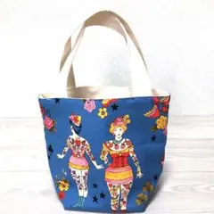 ハンドメイド 中型トートバッグ 生成りxフラワーレディ柄 アレキサンダーヘンリー