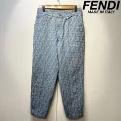 希少 FENDI 上質 総柄 ズッカ テーパード デザイン デニムパンツ 44のサムネイル