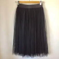 ふんわりチュールスカート 黒 フリーサイズ 良品◎