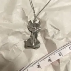 ネックレス ねこ 猫 ネコ シルバー アクセサリー アクセのサムネイル