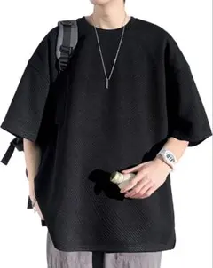 夏服 メンズ tシャツ メンズ 半袖 大きいサイズ 無地 五分袖 速乾性