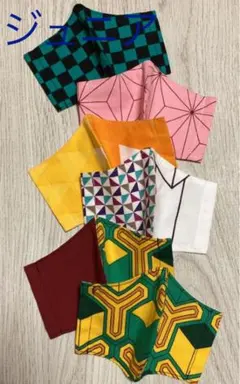 ジュニア和柄ハンドメイド立体インナーマスク６枚セット