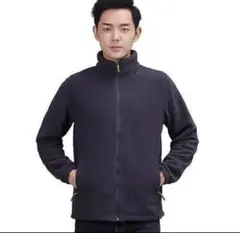 Ｌサイズ❣️ ジャケットメンズ フルジップ裏起毛 上着 グレー