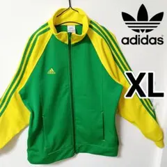 アディダス 緑黄 ファイヤーバードトラックジャケットブラジル ジャージ 女性XL