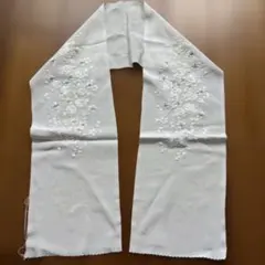 半襟 白地 刺繍 花柄 着物小物 フォーマル 結婚式 留め袖 振袖 訪問着