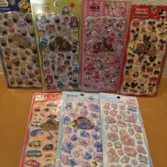 プチドロップステッカー　ミニオン　トイストーリー　アリス　ミッキー　ディズニー