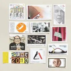 外国切手12枚（ドイツ：文化・歴史）