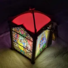 Disney　ディズニー　ポップコーンバケット　美女と野獣　ステンドグラス　薔薇