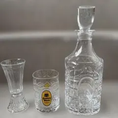 我ら角瓶党ウイスキーセット クリスタルデキャンタ付き 非売品 サントリー 我ら角瓶党 デキャンタ ＆ グラス2個セット 新品未