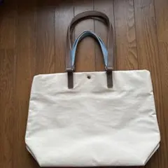 KEYUCA トートバッグ アイボリー×ブラウンのサムネイル