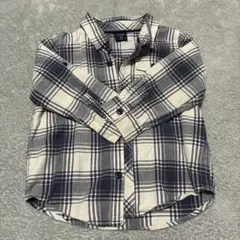 【超美品】babyGap⭐︎薄手の長袖シャツ 90 ネイビー・ホワイトチェック