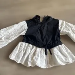 URBAN CHERRY バイカラー フリル ブラウス 120cmのサムネイル