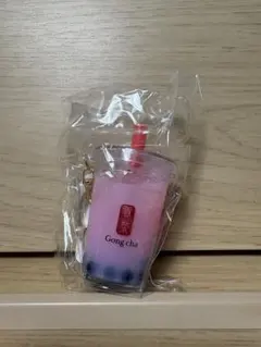 ゴンチャ 立体キーホルダー ストロベリーミルクティー ノベルティ 貢茶 タピオカ