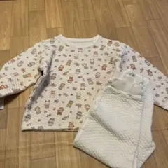 ユニクロ UNIQLO シルバニア パジャマセット 120cm 長袖 キルト