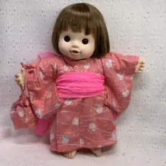 ちぃぽぽちゃんサイズ うさぎ柄浴衣 兵児帯 巾着袋