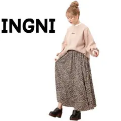 INGNI イング レオパード柄ギャザー／スカート