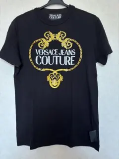 メンズレディースVERSACEJEANSCOUTUREブラックTシャツベルサーチのサムネイル