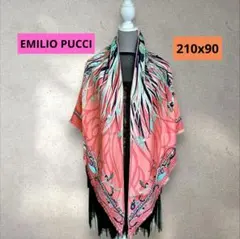 未使用 希少 EMILIO PUCCI シルク スカーフ●超大型 ●ストール