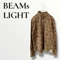 BEAMs LIGHT ビームズライト　花柄 長袖シャツブラウス　ブラウン　Sのサムネイル