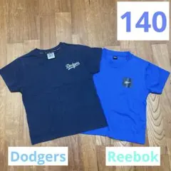 Reebok Dodgers Tシャツ　140 2枚セット　ブルーのサムネイル