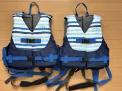 AQA ライフジャケット ネイビー　浮力5.6kg 子供用　同サイズ2個セット