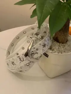 ホワイト スパンコール ベルト