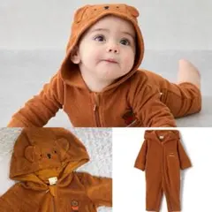 petit main⭐︎Miffyモチーフカバーオール 80cm ブラウン