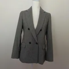 UNIQLO チェック柄 ダブルブレスト ジャケット S