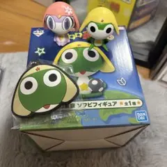 一番くじ　ケロロ軍曹　ケロロ　プラス　プルル子供４点セット　ソフビフィギュア