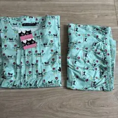 新品　Lサイズ　Atsuko Matano ルームウェア セットアップ 猫柄のサムネイル