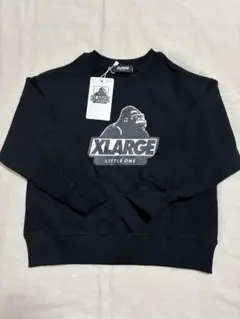 新品未使用 X LARGE kids スランテッド OGトレーナー/黒 100㎝
