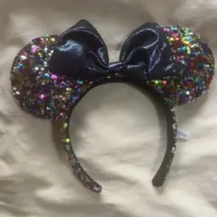 ミッキー耳カチューシャ 多色スパンコール