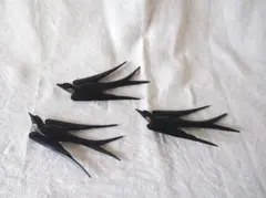 木彫りのツバメ 壁飾り オーナメント3羽 燕 ヨーロッパ 渡り鳥 小鳥/K418