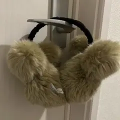 美品　ミッキー　イヤーマフ　耳当て　ベージュファー