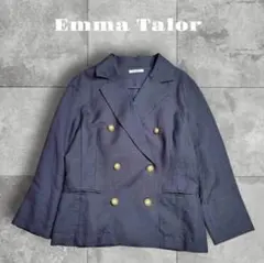 Emma Taylor リネン ダブルテーラードジャケット ネイビー 金ボタンのサムネイル