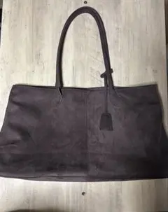 スエードビッグショルダーバッグ トートバッグ ブラウン