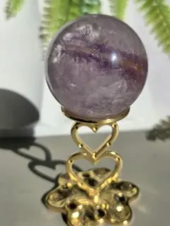 天然石　トラピッチェ　アメジストスフィア　ファントム　再入荷　台座付き⭐️1738 高品質 トラピッチェ アメトリン スフィア ファントム 天使の指紋 虹