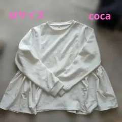 coca コカ　ペプラムTシャツ　ホワイト　M 異素材のサムネイル