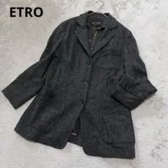 ボリオリ ETON チェスターコート アルパカ混 ミックス柄 ロング丈 46 ボリオリ ETON チェスターコート アルパカ混 ミックス柄 ロング丈 46